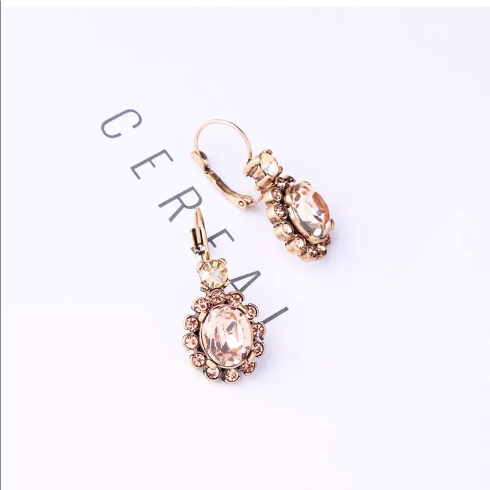  Stunning Clip Back Dangle Rose Gold Earrings - Picture 2 of 6